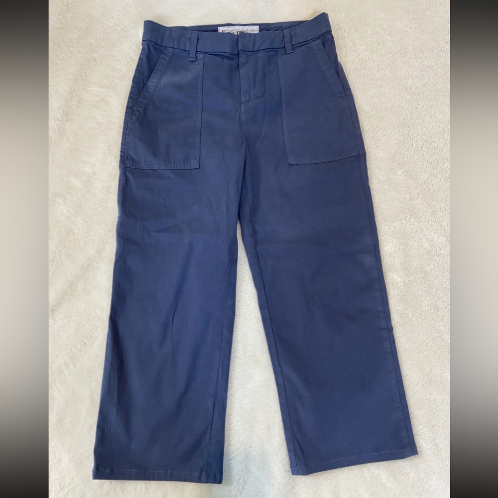 Frank and Eileen Womens Size 2 Blue Cropped Blackstone Chino Pant